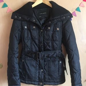 Zara Puffer Jacket with Belt